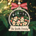 Personalized Gingerbread Family Shaker Ornament, Custom Family Christmas Ornament CF193 - 19Gifts
