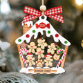 Personalized Gingerbread House Family Ornament With Names, Custom Family Christmas Ornament CF506 - 19Gifts
