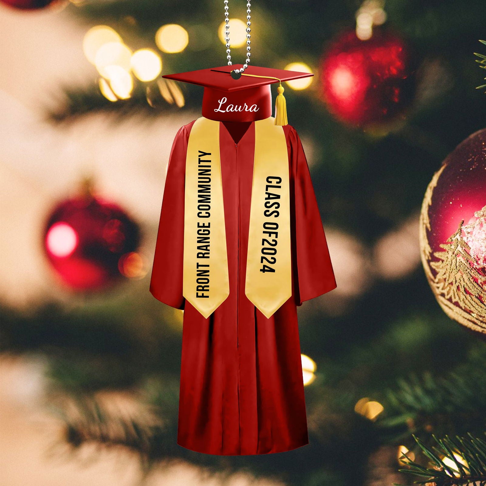 Personalized Graduation Ornament, Custom 2D Flatten Acrylic Ornament, 2024 College Graduation, Grad Gift, Class Of 2024, High School Graduation Gift CF275 - 19Gifts