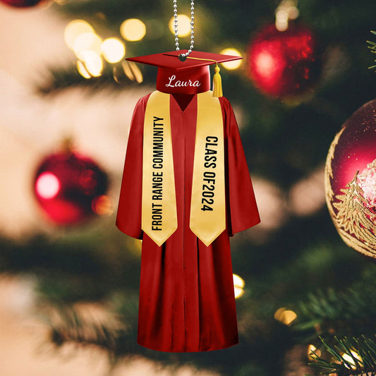 Personalized Graduation Ornament, Custom 2D Flatten Acrylic Ornament, 2024 College Graduation, Grad Gift, Class Of 2024, High School Graduation Gift CF275 - 19Gifts