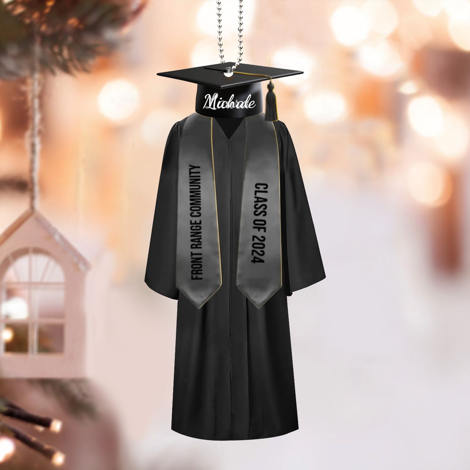 Personalized Graduation Ornament, Custom 2D Flatten Acrylic Ornament, 2024 College Graduation, Grad Gift, Class Of 2024, High School Graduation Gift CF275 - 19Gifts