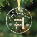 Personalized Grandkid Names Glass Ornament, Grandkids Crossword Puzzle Art Ornament, Gifts For Grandma from Grandchildren, Grandma Gifts Grandkids GX04-89 - 19Gifts