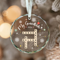 Personalized Grandkid Names Glass Ornament, Grandkids Crossword Puzzle Art Ornament, Gifts For Grandma from Grandchildren, Grandma Gifts Grandkids GX04-89 - 19Gifts