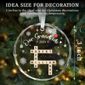 Personalized Grandkid Names Glass Ornament, Grandkids Crossword Puzzle Art Ornament, Gifts For Grandma from Grandchildren, Grandma Gifts Grandkids GX04-89 - 19Gifts