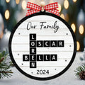Personalized Grandkids Crossword Puzzle Wooden Ornament, Family Names Christmas Ornaments 2024, CF932 - 19Gifts