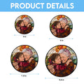 Personalized Grandma And Grandkids Portrait Faux Stained Glass, Custom Photo Family Window Hanging Ornament SC120 - 19Gifts