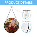 Personalized Grandma And Grandkids Portrait Faux Stained Glass, Custom Photo Family Window Hanging Ornament SC120 - 19Gifts