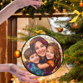 Personalized Grandma And Grandkids Portrait Faux Stained Glass, Custom Photo Family Window Hanging Ornament SC120 - 19Gifts