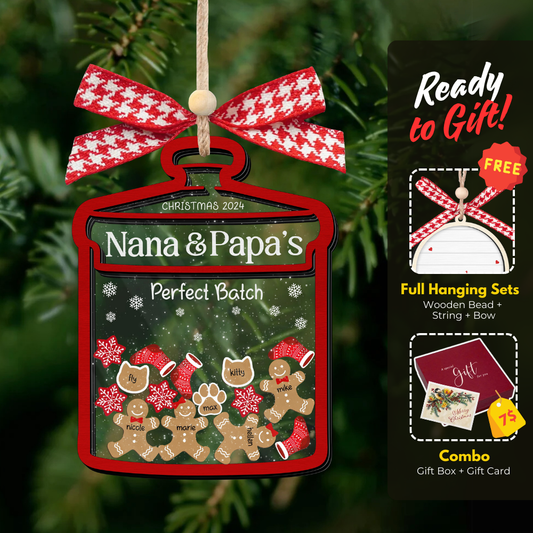 Personalized Grandma Christmas Ornament 2024, personalized family ornaments with pets, Christmas Gift For Grandmother CF70 - 19Gifts