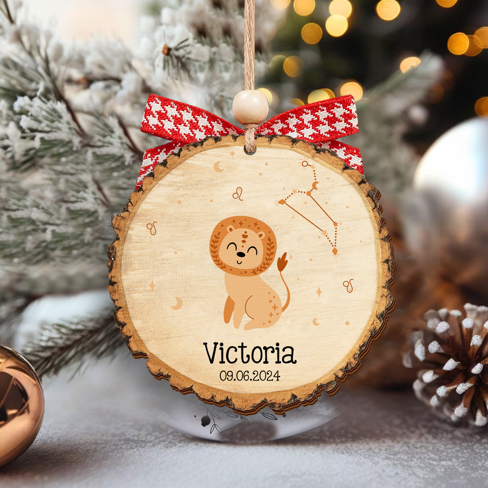 Personalized Horoscopes Wooden Ornament, Custom Kids Christmas Tree Ornament CF548 - 19Gifts