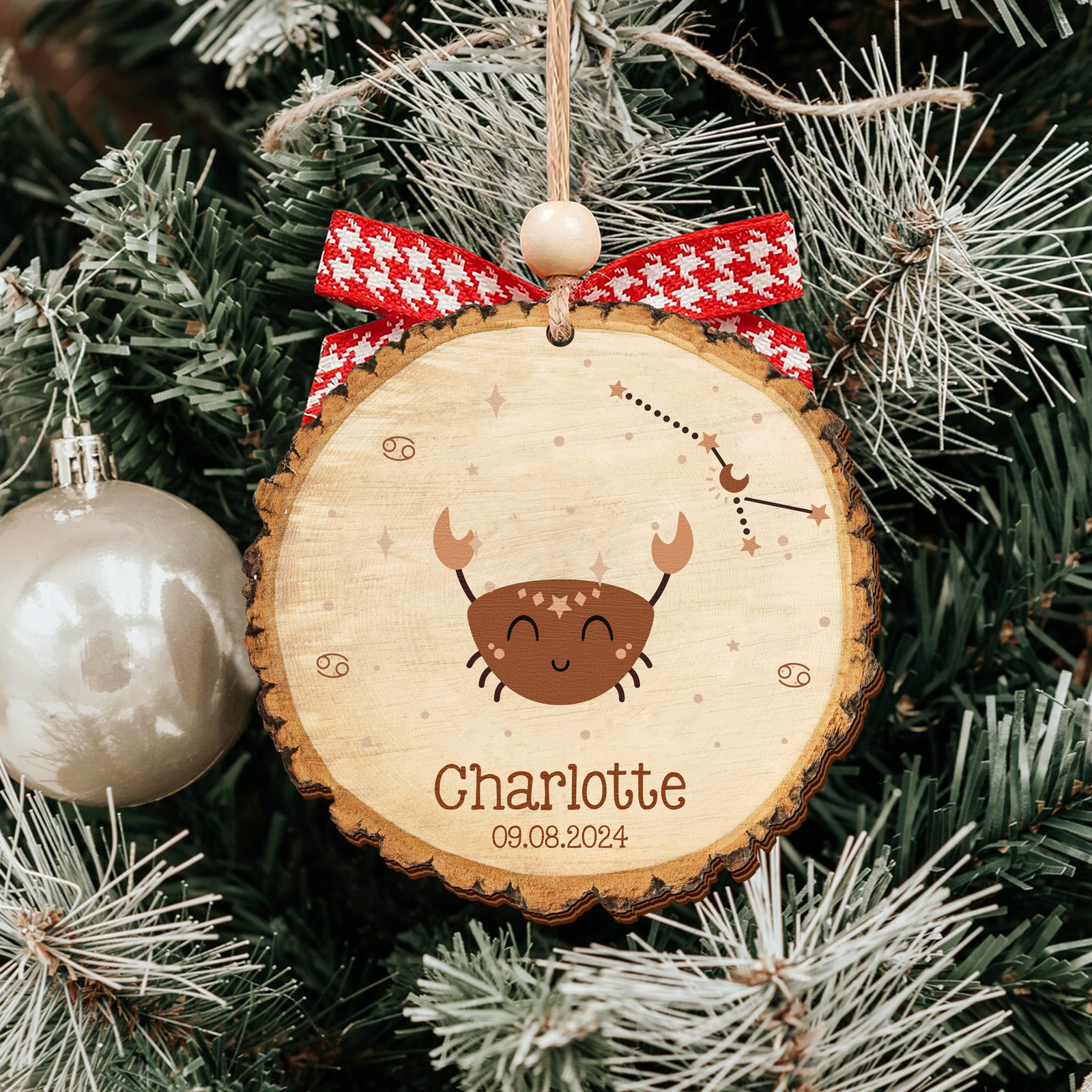 Personalized Horoscopes Wooden Ornament, Custom Kids Christmas Tree Ornament CF548 - 19Gifts