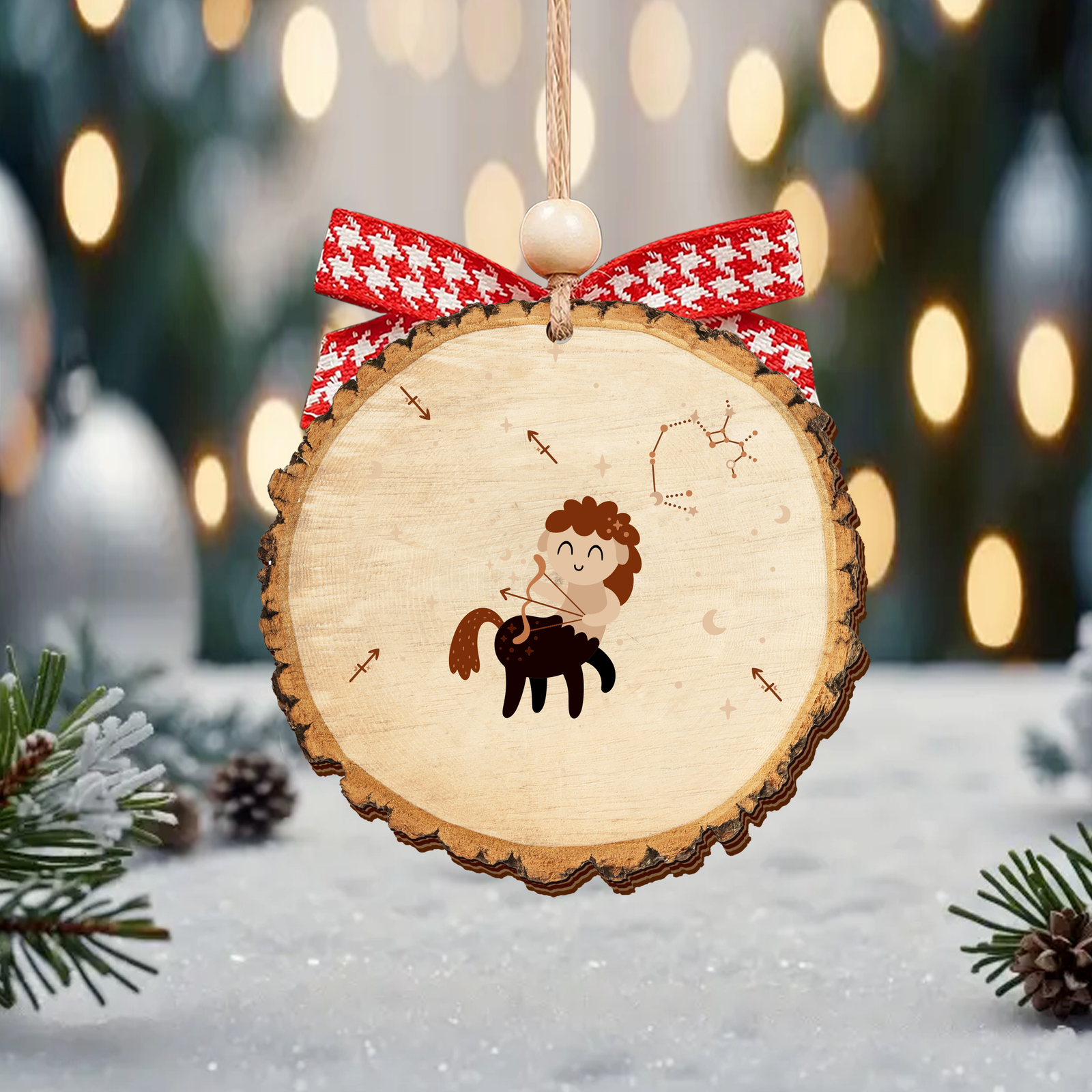 Personalized Horoscopes Wooden Ornament, Custom Kids Christmas Tree Ornament CF548 - 19Gifts