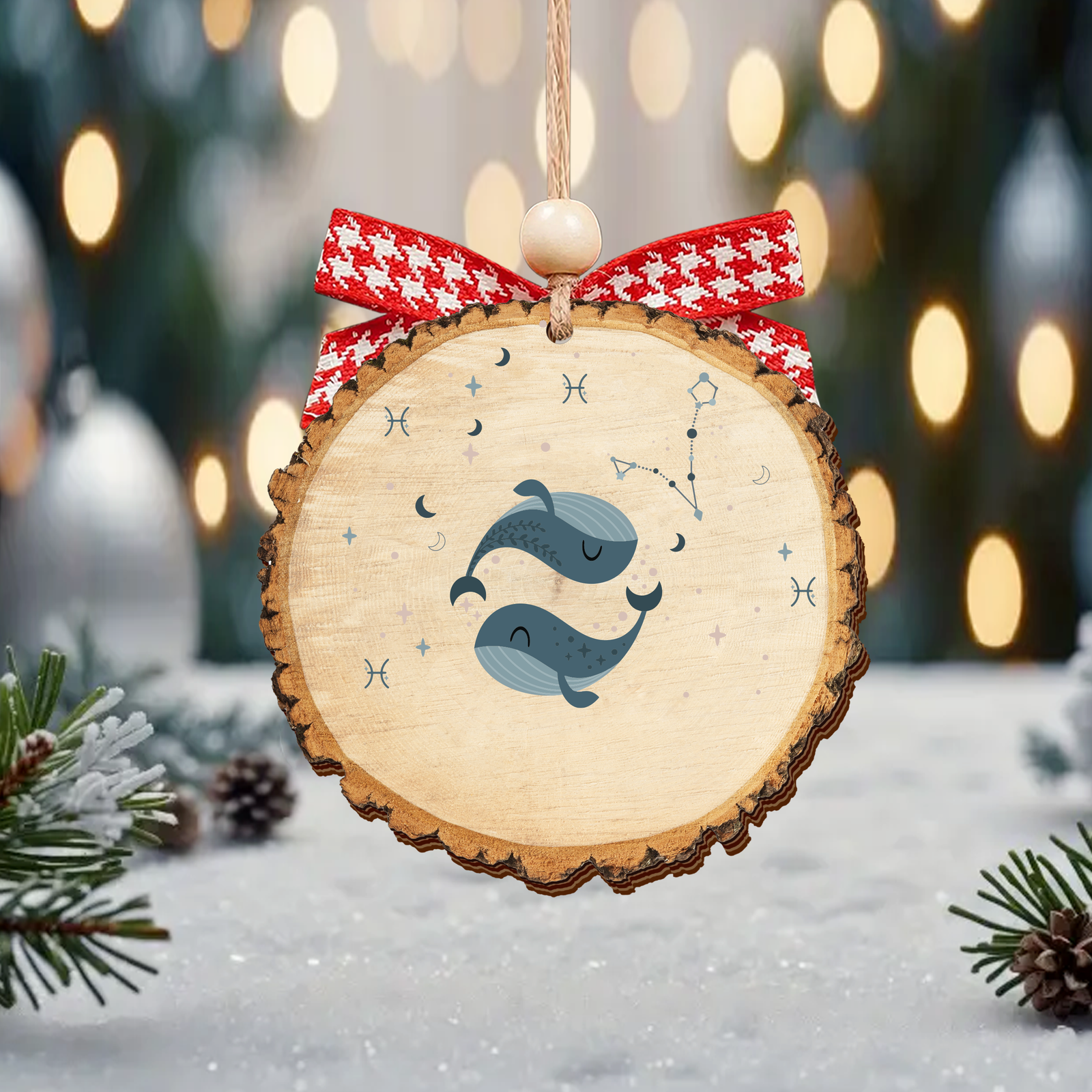 Personalized Horoscopes Wooden Ornament, Custom Kids Christmas Tree Ornament CF548 - 19Gifts