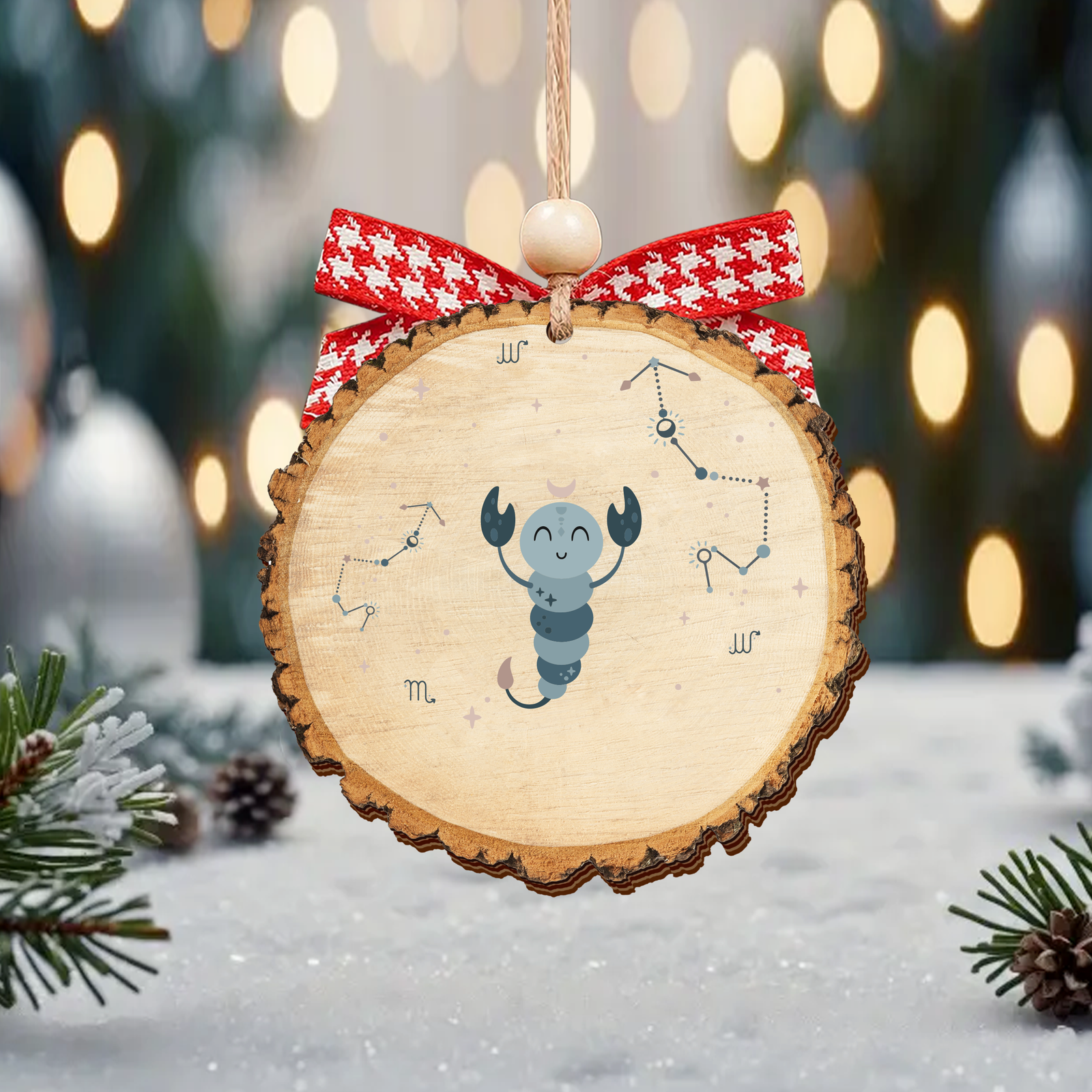 Personalized Horoscopes Wooden Ornament, Custom Kids Christmas Tree Ornament CF548 - 19Gifts