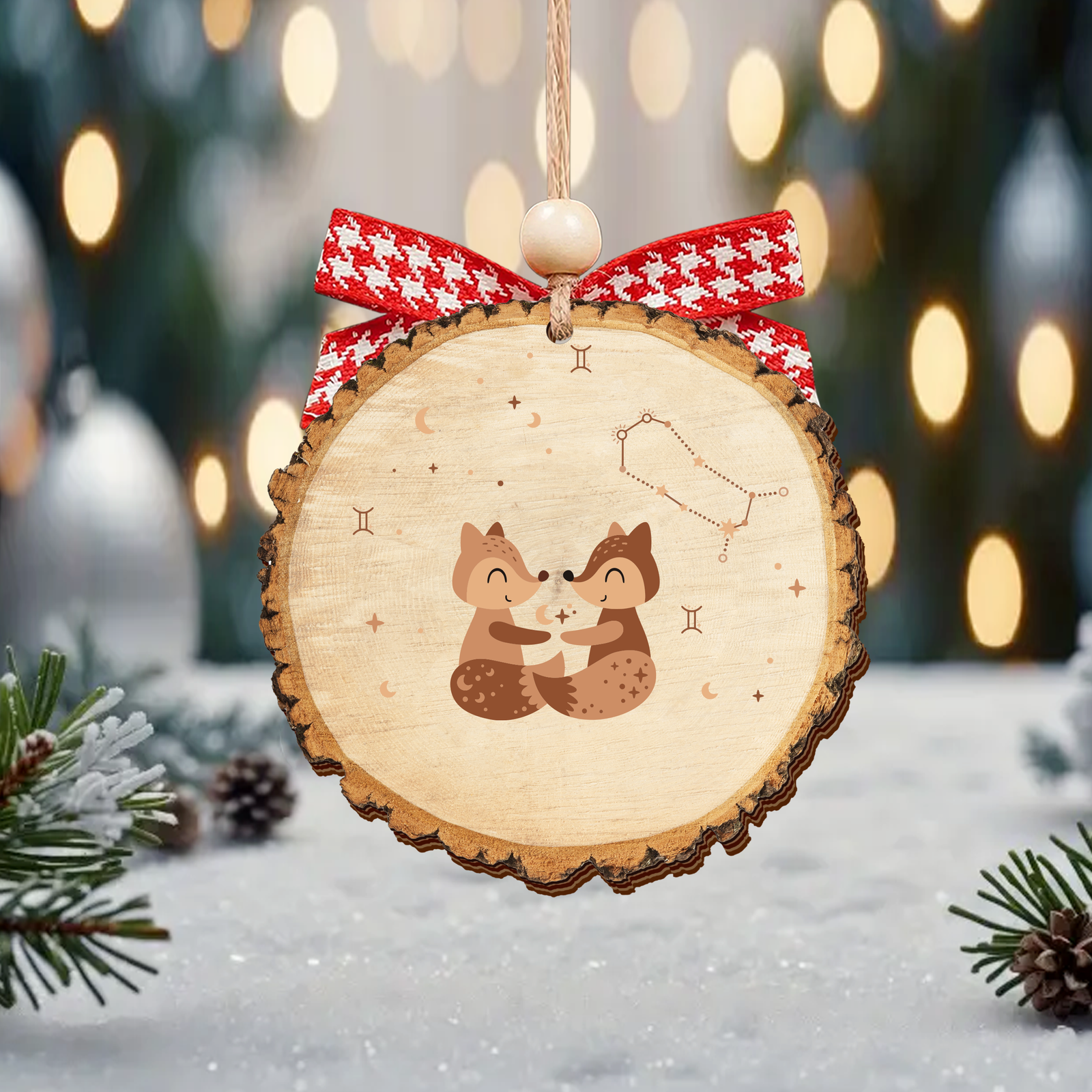 Personalized Horoscopes Wooden Ornament, Custom Kids Christmas Tree Ornament CF548 - 19Gifts