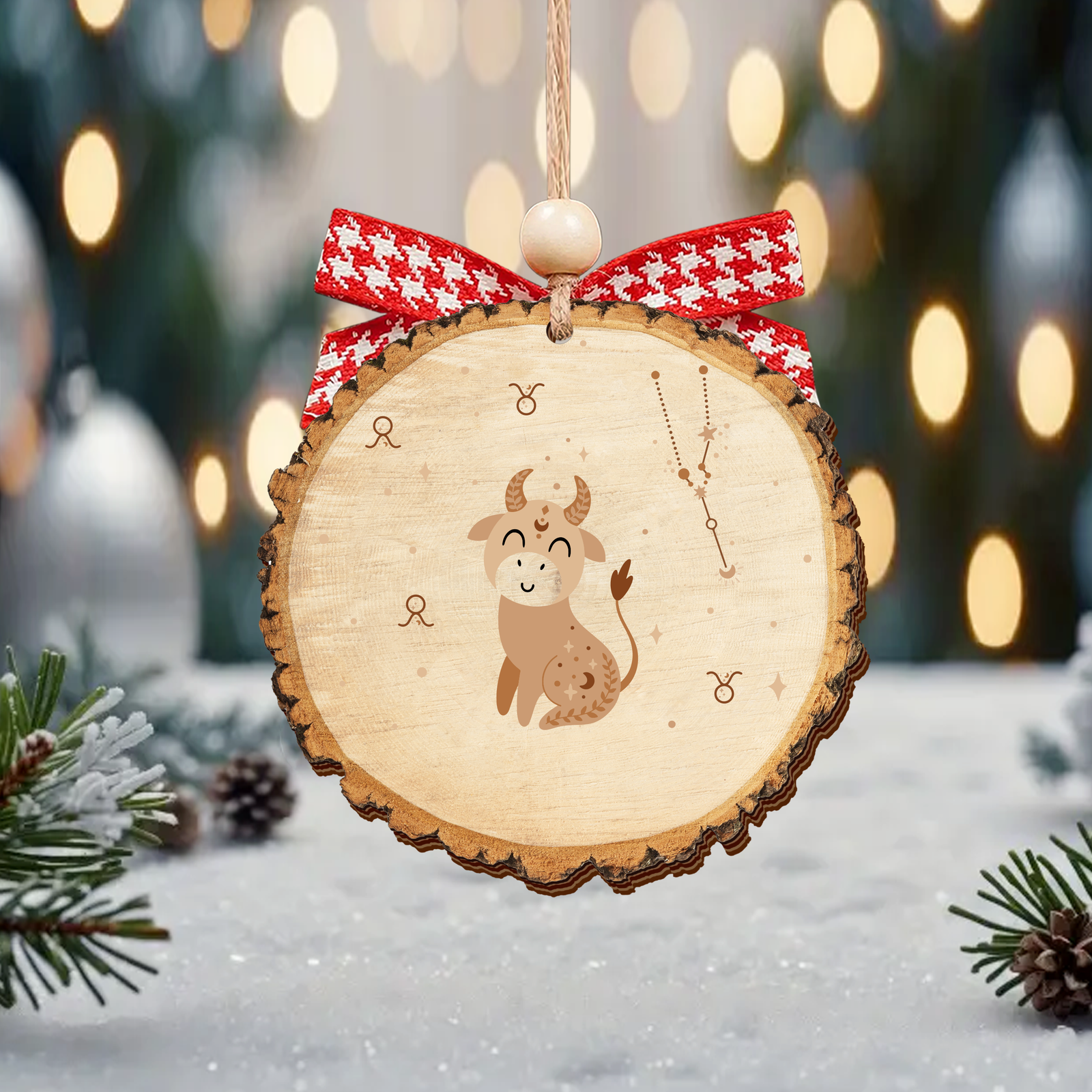 Personalized Horoscopes Wooden Ornament, Custom Kids Christmas Tree Ornament CF548 - 19Gifts