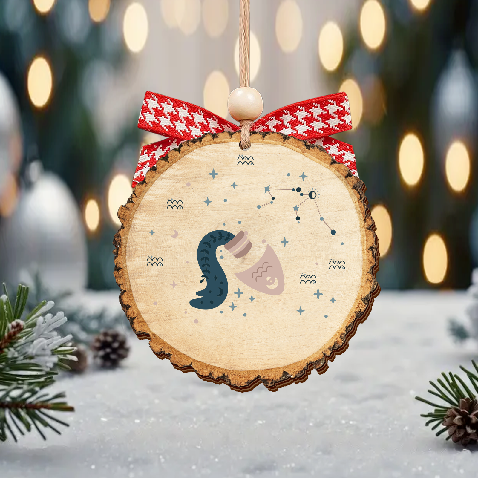 Personalized Horoscopes Wooden Ornament, Custom Kids Christmas Tree Ornament CF548 - 19Gifts