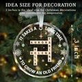 Personalized It Takes A Long Time To Grow An Old Friend Glass Ornament, Bestie Crossword Puzzle Art Ornament, Friendship Gift For Her, Christmas Gift For BFF GX04-88 - 19Gifts