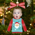 Personalized Kid's Face Christmas Ornament, Custom Photo Funny Kid In Christmas Ugly Sweater, Baby Photo Ornament CF651 - 19Gifts