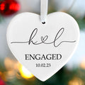 Personalized Married Ornament Wedding Gift, Wedding Date ornament, Heart Calendar, Anniversary Gift CY05-10 - 19Gifts