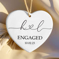 Personalized Married Ornament Wedding Gift, Wedding Date ornament, Heart Calendar, Anniversary Gift CY05-10 - 19Gifts