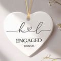 Personalized Married Ornament Wedding Gift, Wedding Date ornament, Heart Calendar, Anniversary Gift CY05-10 - 19Gifts