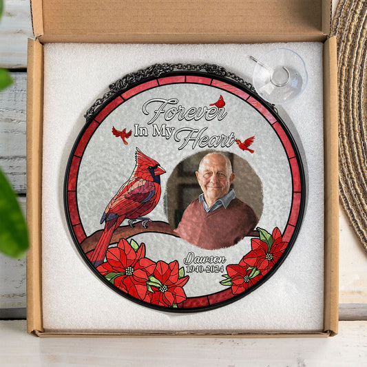 Personalized Memorial Photo I'm Always With You Stained Glass Suncatcher SC126 - 19Gifts