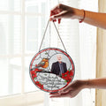 Personalized Memorial Photo Portrait Suncatcher, Custom Stained Glass Suncatcher, SC118 - 19Gifts