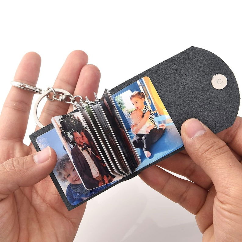 Personalized Mini Photo Album Keychain, Christmas Gift 2024, AK03 - 19Gifts