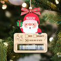 Personalized Money Holder Ornament With Name, Cute Christmas Wooden Cutout Ornament MH40 - 19Gifts