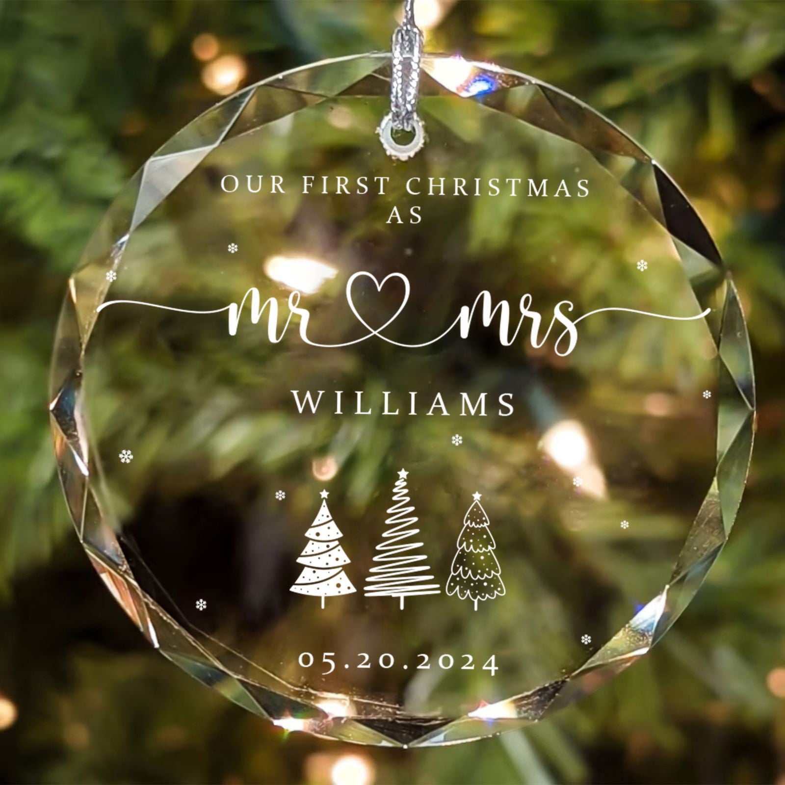 Personalized Mr and Mrs Christmas Ornament, Mr and Mrs Ornament GX06-25 - 19Gifts
