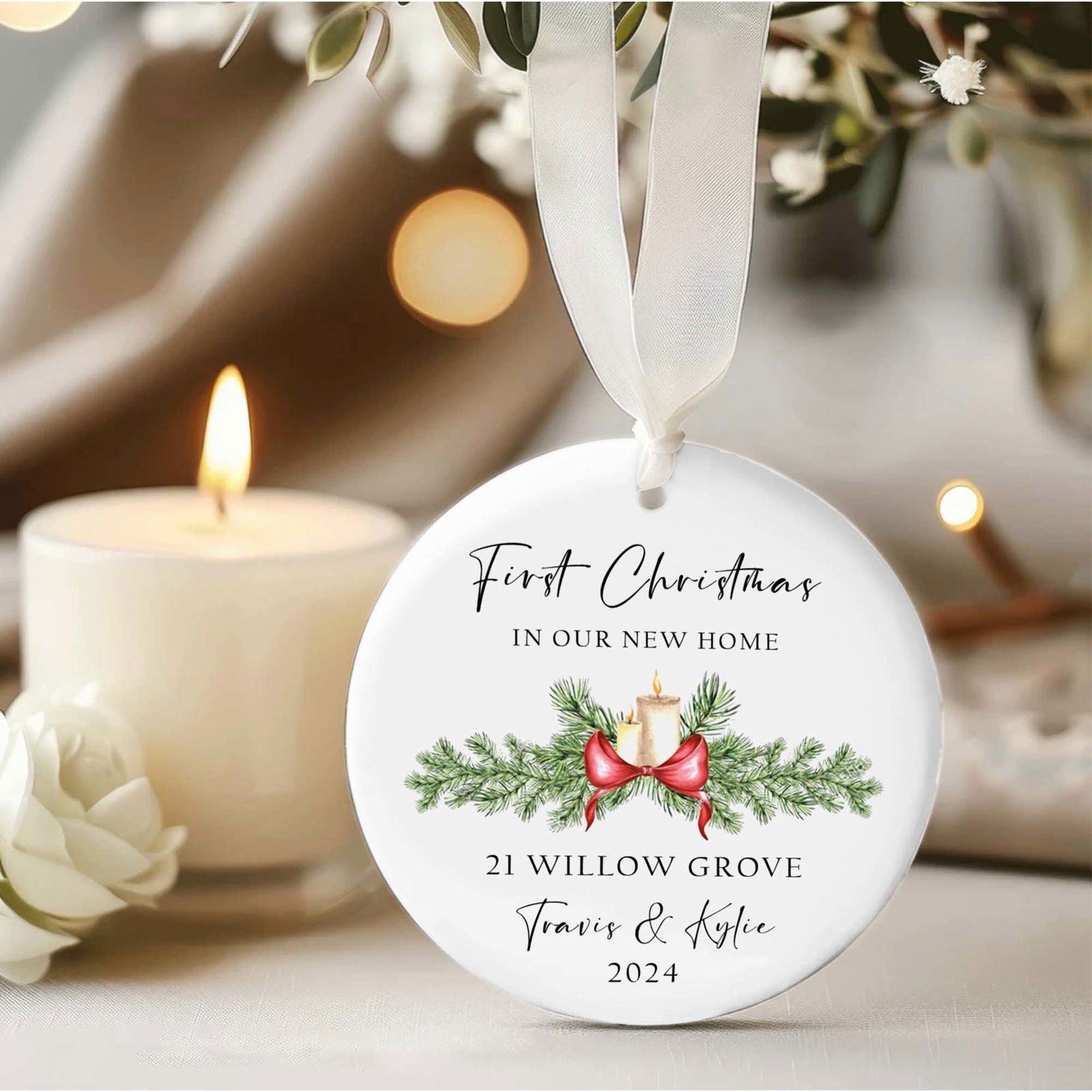 Personalized New Home Ornament 2024, Christmas Keepsake Ornament, Christmas Bauble CX06-9 - 19Gifts