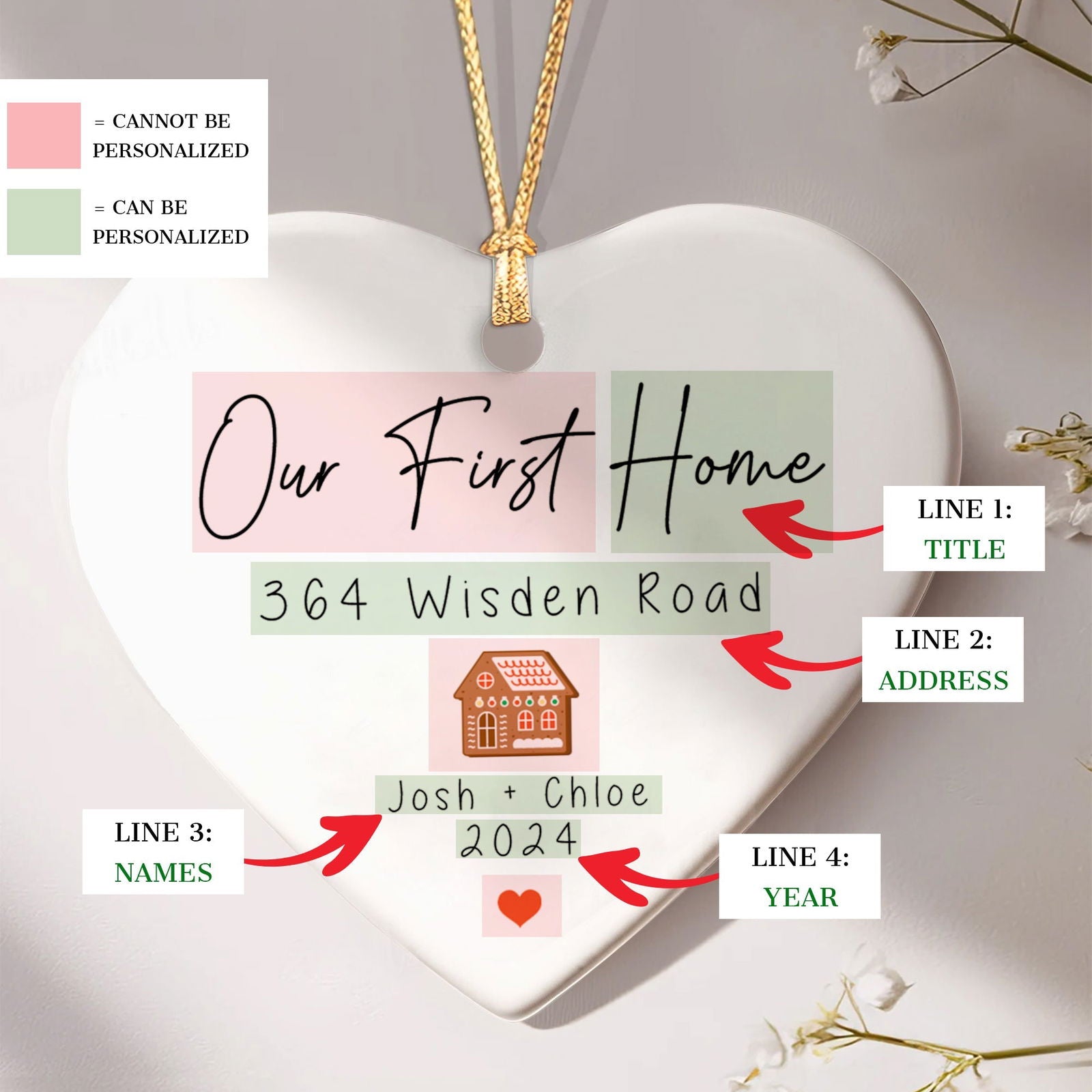 Personalized New Home Ornament, Housewarming Gifts for New House Ornament, Welcome Home Gifts CY02-1 - 19Gifts