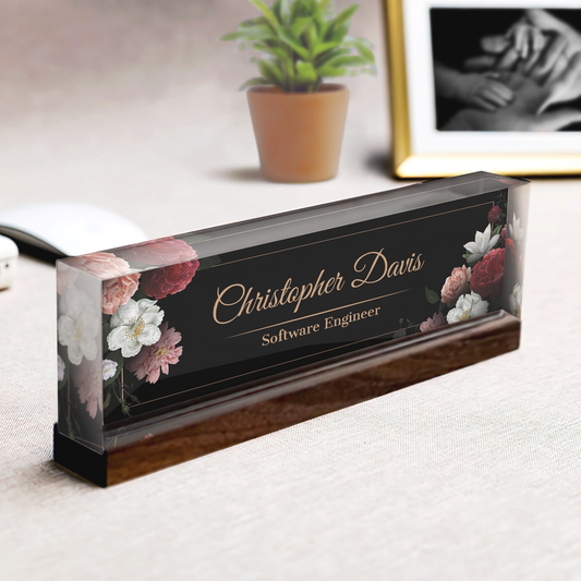 Personalized Office Desk Name Plate,  Custom Employee Appreciation Gifts TD81-3 - 19Gifts