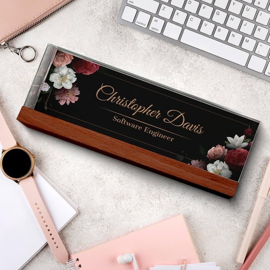 Personalized Office Desk Name Plate,  Custom Employee Appreciation Gifts TD81-3 - 19Gifts