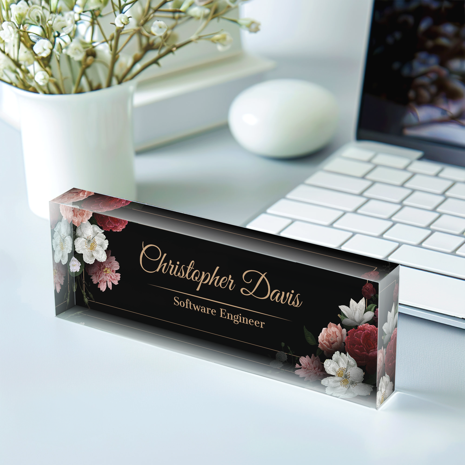 Personalized Office Desk Name Plate,  Custom Employee Appreciation Gifts TD81-3 - 19Gifts
