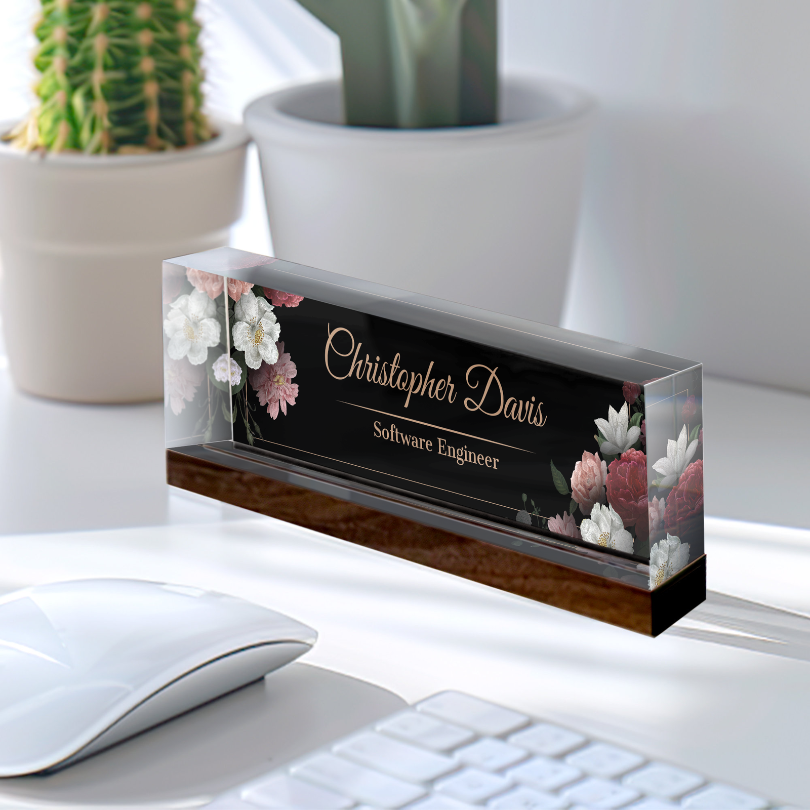 Personalized Office Desk Name Plate,  Custom Employee Appreciation Gifts TD81-3 - 19Gifts