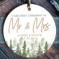 Personalized Our First Christmas As Mr & Mrs Ornament, Married Ornament, Wedding Ornament CX05-13 - 19Gifts