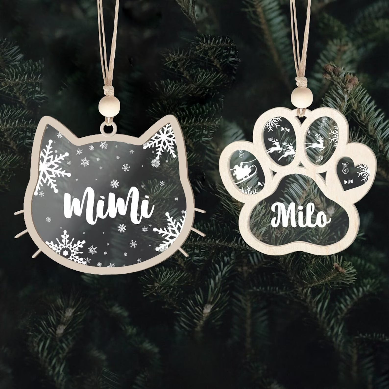 Personalized Pet 2024 Ornament, Pet Paw Ornament, Custom Pet Christmas Ornament, Pet Lover 2024 Ornament, CF42 - 19Gifts