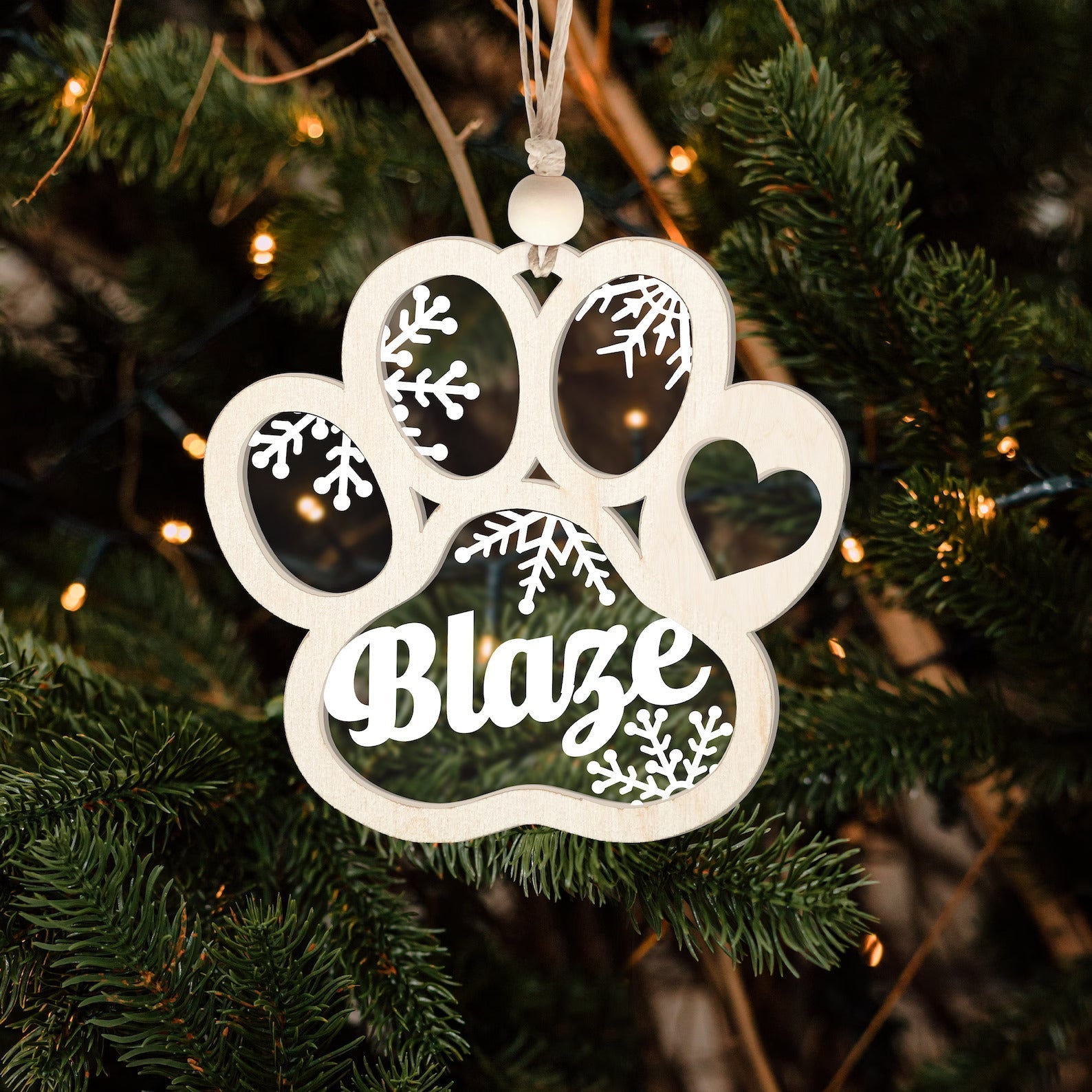 Personalized Pet 2024 Ornament, Pet Paw Ornament, Custom Pet Christmas Ornament, Pet Lover 2024 Ornament, CF42 - 19Gifts