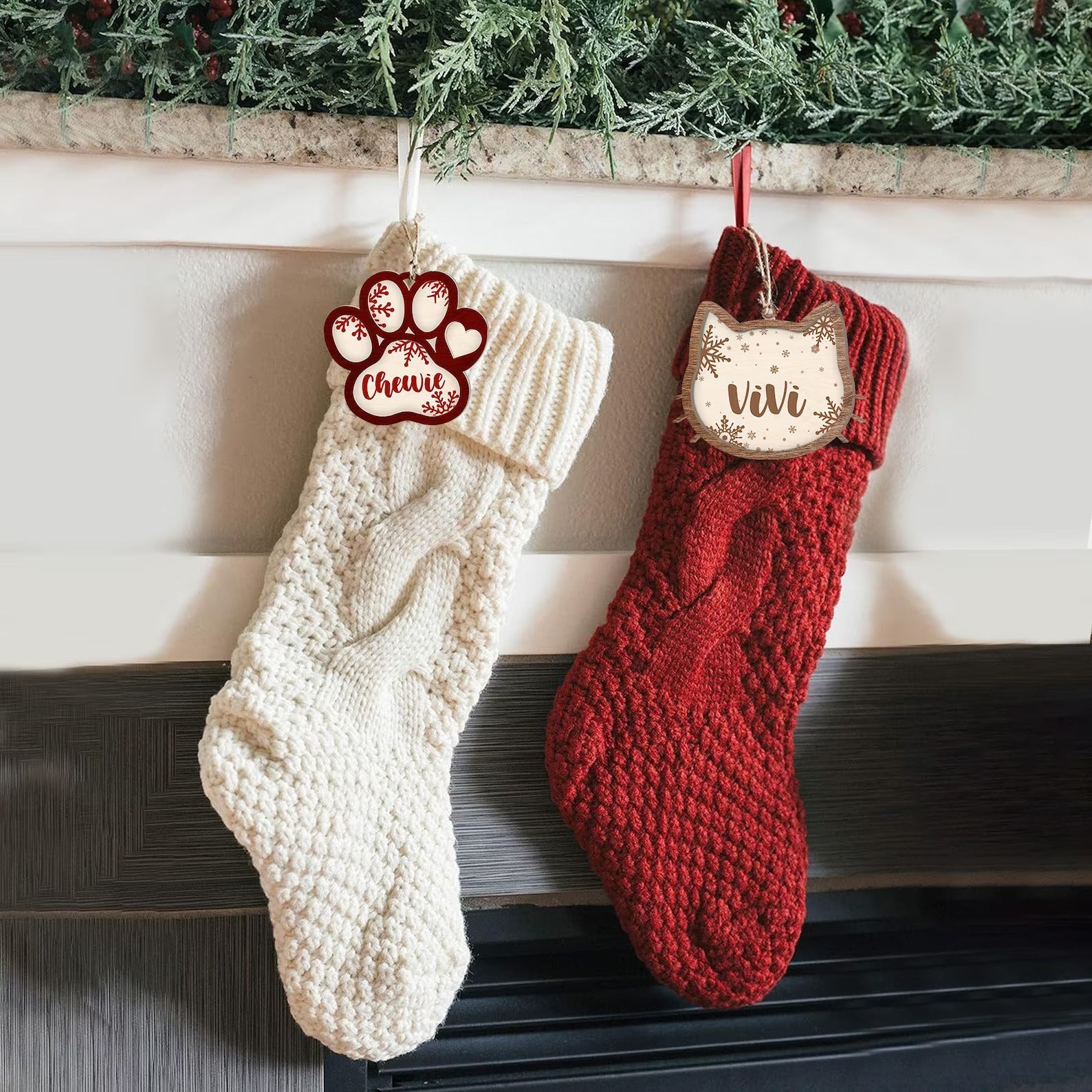 Personalized Pet 2024 Ornament, Pet Paw Ornament, Custom Pet Christmas Ornament, Pet Lover 2024 Ornament, CF42 - 19Gifts