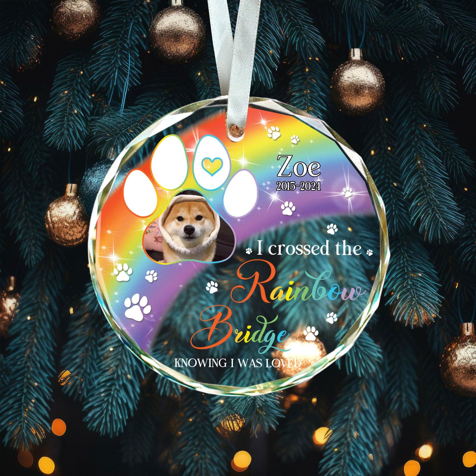 Personalized Pet 2024 Ornament, Pet Paw Ornament, Custom Pet Photo Christmas Ornament, Pet Lover 2024 Ornament, GX06-Style 49 - 19Gifts
