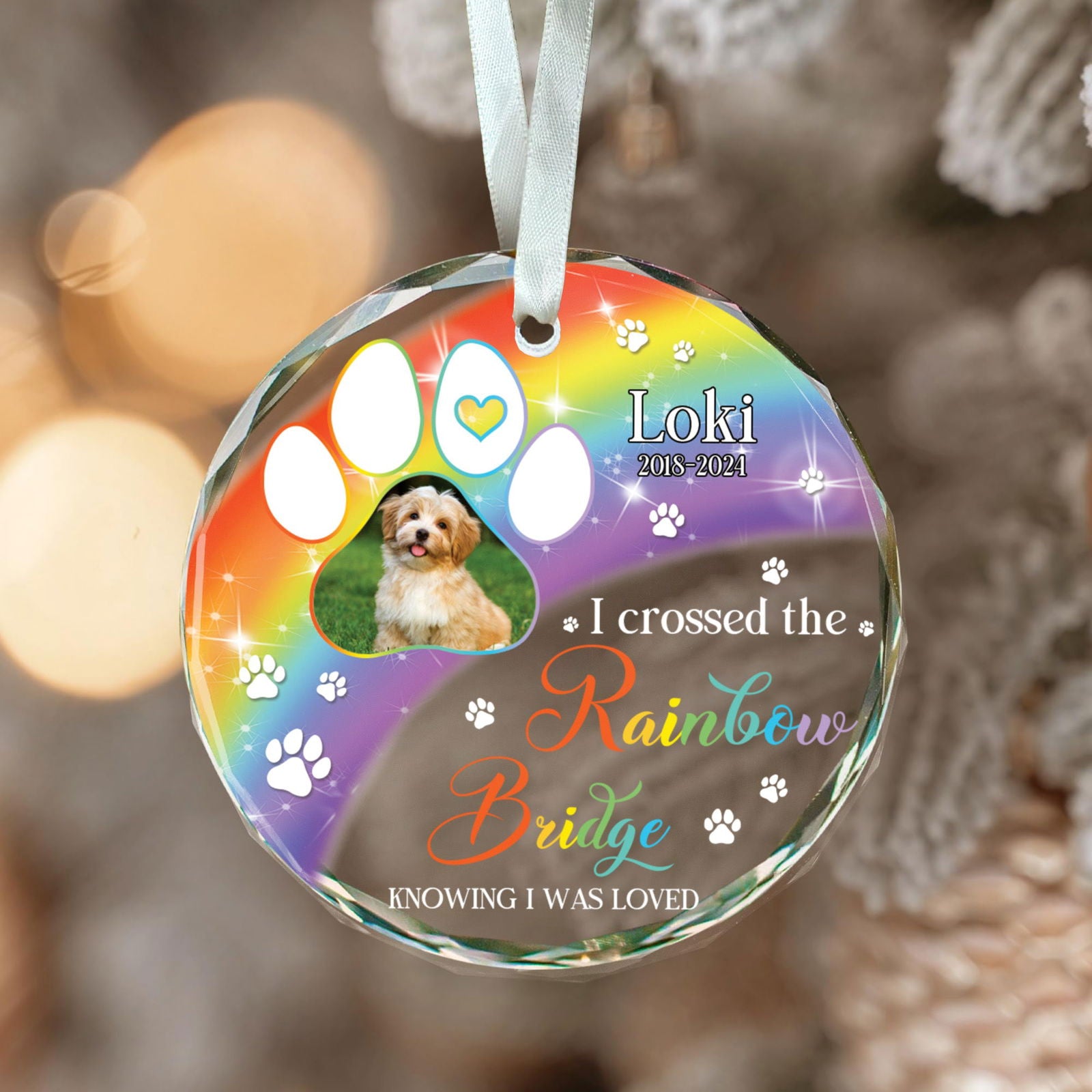 Personalized Pet 2024 Ornament, Pet Paw Ornament, Custom Pet Photo Christmas Ornament, Pet Lover 2024 Ornament, GX06-Style 49 - 19Gifts