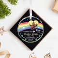 Personalized Pet Memorial Circle Glass Ornament - I Crossed The Rainbow Bridge Memorial Gift GX04 Style 13 - 19Gifts