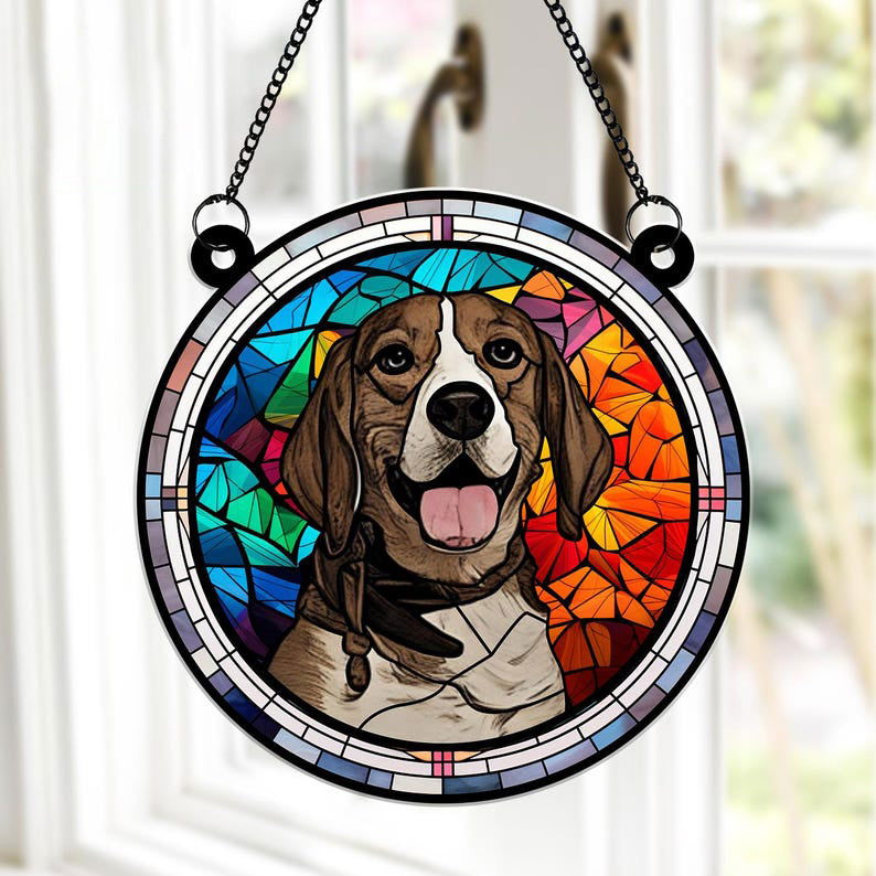 Personalized Pet Portrait Picture Suncatcher, Gifts For Pet Lovers, SC100 - 19Gifts