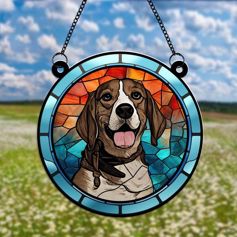 Personalized Pet Portrait Picture Suncatcher, Gifts For Pet Lovers, SC100 - 19Gifts