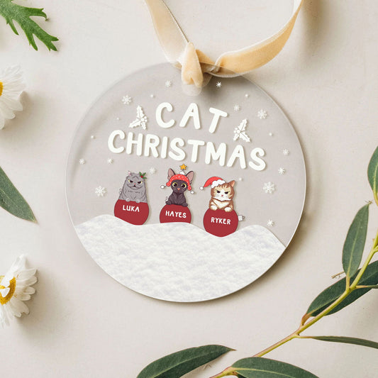 Personalized Pets Ornament, Christmas Ornament, Cat Ornament CF267 - 19Gifts
