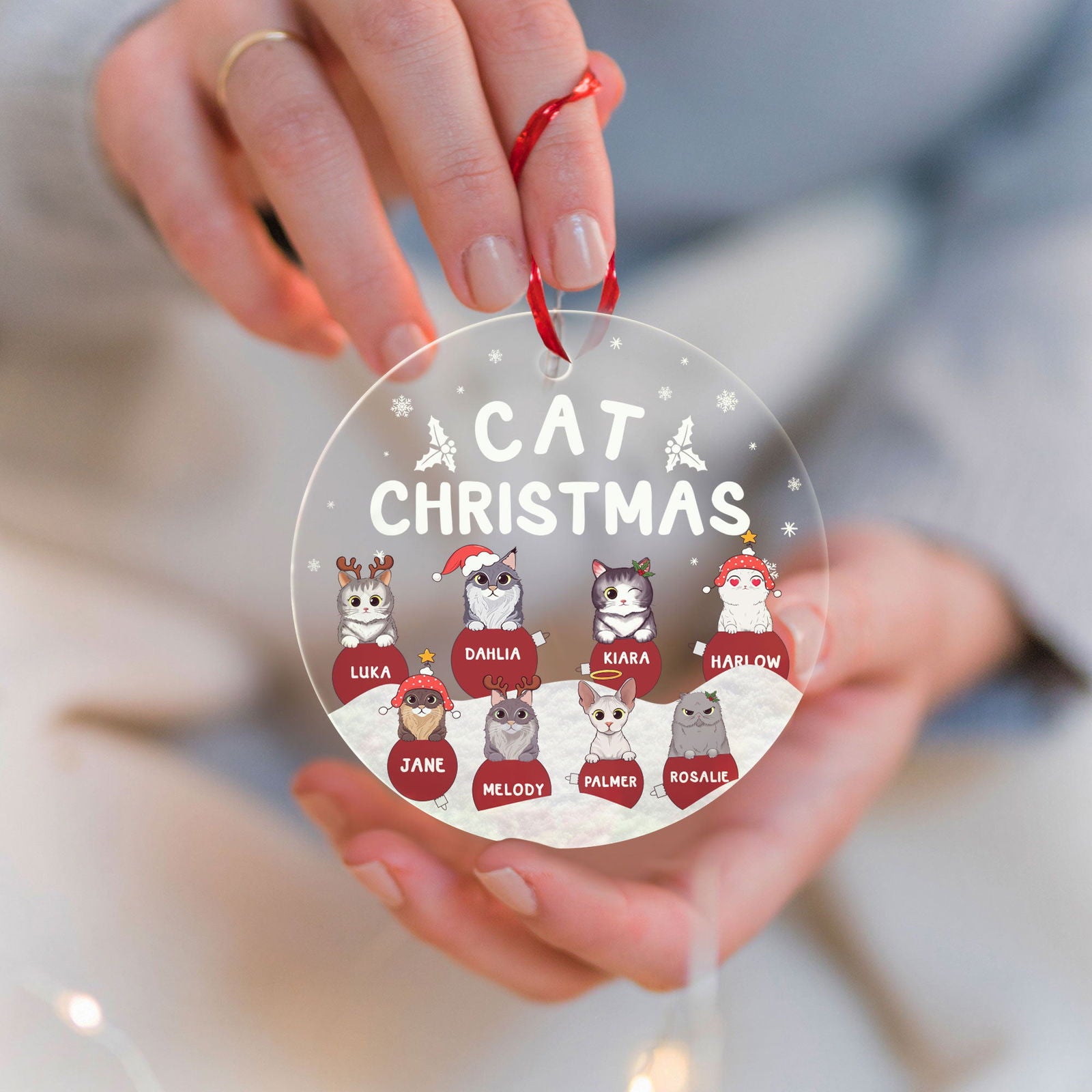 Personalized Pets Ornament, Christmas Ornament, Cat Ornament CF267 - 19Gifts