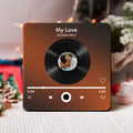 Personalized Photo & Music Fridge Magnets, Vinyl Record Play Song Music Box Fridge Decor With Your Photo MG06 - 19Gifts