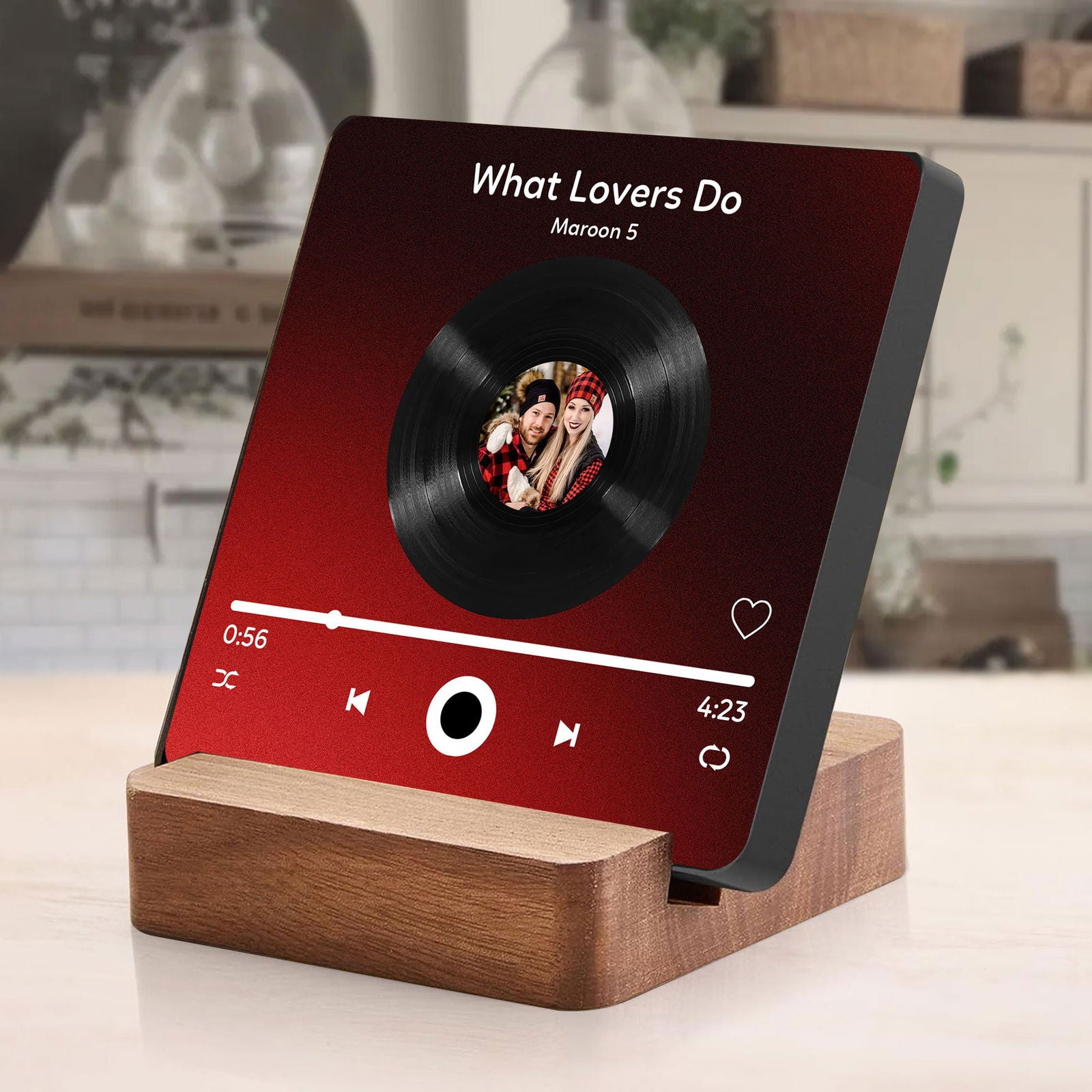 Personalized Photo & Music Fridge Magnets, Vinyl Record Play Song Music Box Fridge Decor With Your Photo MG06 - 19Gifts